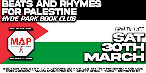 Primaire afbeelding van Beats And Rhymes For Palestine