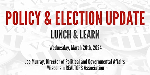 Policy and Election Update Lunch and Learn primary image
