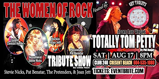 Imagem principal do evento THE WOMEN OF ROCK SHOW Hosted By TOTALLY TOM PETTY BAND