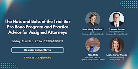 Nuts and Bolts of the Trial Bar Pro Bono Program primary image