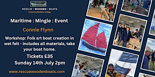 Image principale de Connie Flynn - Workshop: Folk art boat creation in wet felt