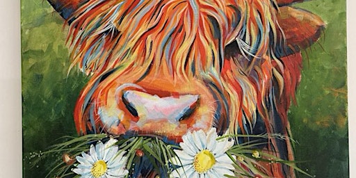 Highland Cow Canvas Painting  primärbild