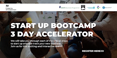 Primaire afbeelding van Wandsworth Start Up Bootcamp - 3 Day Accelerator