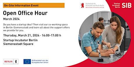 Hauptbild für Do you have a startup idea? Come to the Open Office Hour - March 2024
