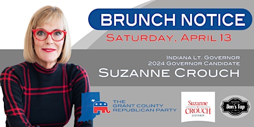 Immagine principale di Grant County GOP Brunch for April: Indiana Lt. Governor Suzanne Crouch 