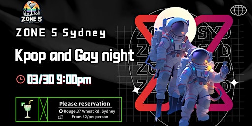 ZONE 5 SYDNEY - Sydney Gay pop night primary image