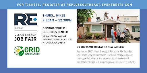 RE+  Southeast: Clean Energy Job Fair primary image