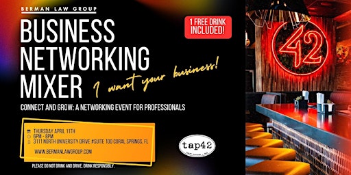 Imagem principal de Business Networking Mixer by Berman Law Group