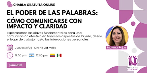 Imagem principal do evento El poder de las palabras: Cómo comunicarse con impacto y claridad