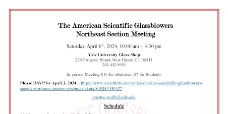 The American Scientific Glassblowers Society Northeast Section Meeting