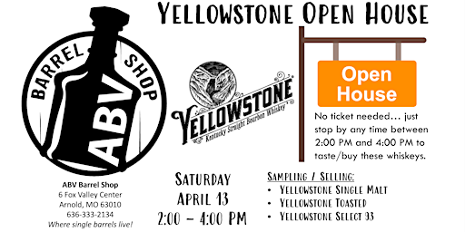 Imagen principal de ABV Barrel Shop Yellowstone Open House: Taste Yellowstone's Whiskeys