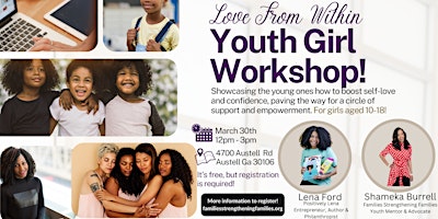 Imagem principal de "Love From Within" Youth Girl Workshop"!