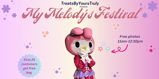 Primaire afbeelding van MY Melody Pop up Market with small business and raffles, food,