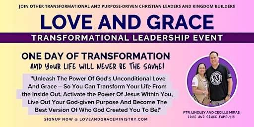 Imagem principal do evento LOVE AND GRACE® Transformational Leadership Event 2024