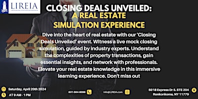 Imagem principal do evento Closing Deals Unveiled: A Real Estate Simulation Experience