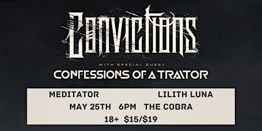 Patio: Convictions | Confessions of a Traitor | Meditator | Lilith Luna  primärbild