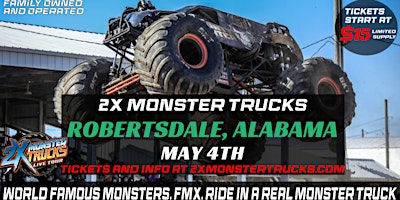 Immagine principale di 2X Monster Trucks Live Robertsdale, AL - 6PM EVENING SHOW 