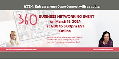 Imagem principal do evento 360 Business Networking Event for Entrepreneurs