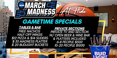 Imagem principal do evento March Madness at Hide Rooftop