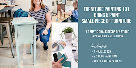 Learn how to Refinish Furniture + Bring & Paint Small Piece of Furniture primary image