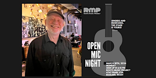 Open Mic with Steve Koppe at Roots Music Project primary image