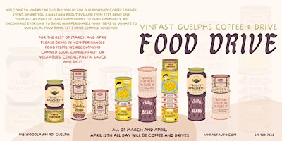 VinFast's Coffee and Drives Food Drive. primary image