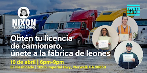 Imagem principal do evento Nixon Trucking School: Obtén tu licencia de camionero