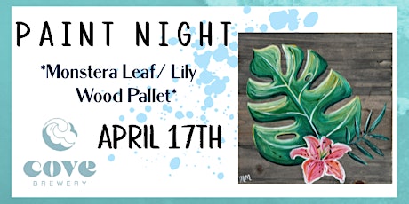 Monstera Leaf Wood Pallet Paint Night