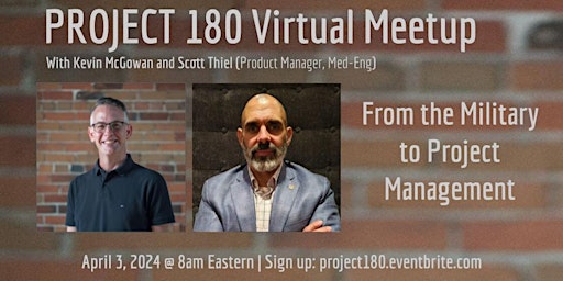 Imagen principal de Project 180 Meetup: From the Military to Project Management