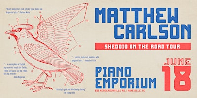 Primaire afbeelding van Matthew Carlson - Sheddio On The Road Tour - Asheville, NC