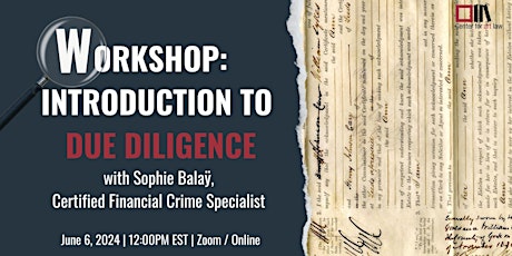 Workshop: Introduction to Due Diligence primary image