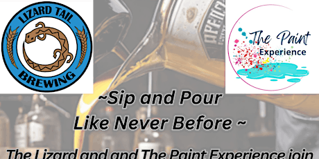 Sip and Pour at Lizard Tail Brewing  -  A Fluid Art Event
