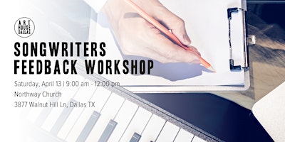 Imagem principal do evento Songwriters Feedback Workshop (In-Person)