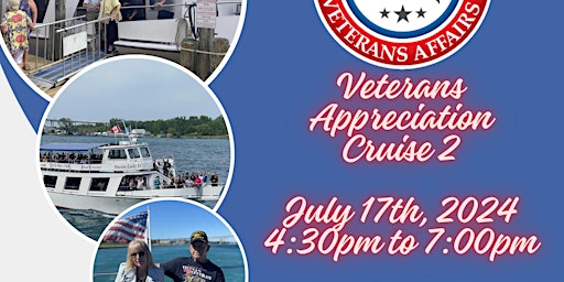 Primaire afbeelding van 2024 Veterans Appreciation Cruise - Second Outing, July 17, 2024