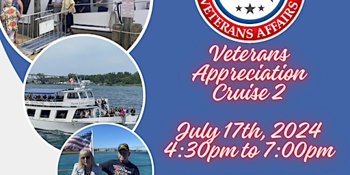 Imagen principal de 2024 Veterans Appreciation Cruise - Second Outing, July 17, 2024