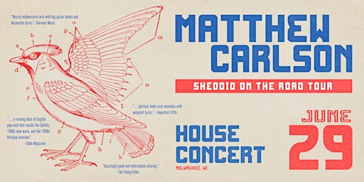 Primaire afbeelding van Matthew Carlson - Sheddio On The Road Tour - Milwaukee, WI