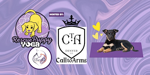 Primaire afbeelding van Rescue Puppy Yoga - Call to Arms Brewing Co.