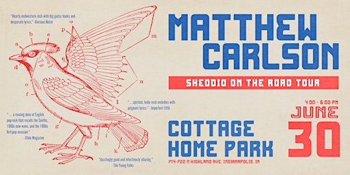 Image principale de Matthew Carlson - Sheddio On The Road Tour - Indianapolis, IN