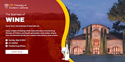 Image principale de Business of Wine: Visit to Charles Krug Winery