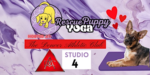 Imagem principal do evento Rescue Puppy Yoga - The Denver Athletic Club
