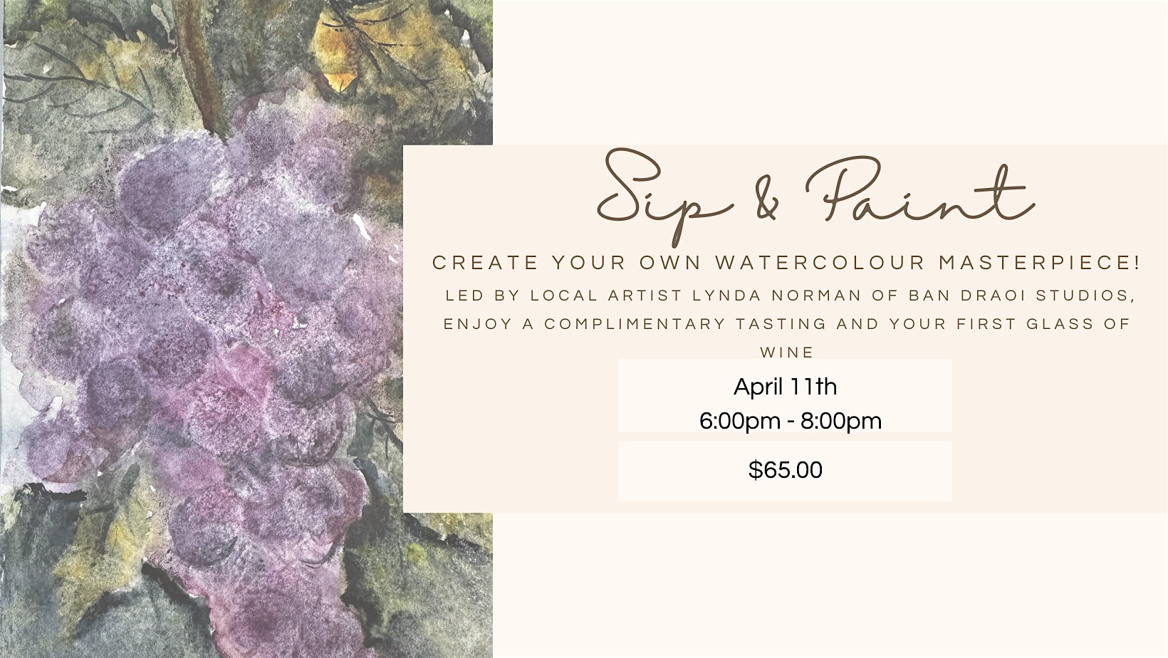 Sip & Paint Watercolour Workshop!