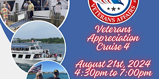 Primaire afbeelding van 2024 Veterans Appreciation Cruise - Fourth Outing, August 21, 2024