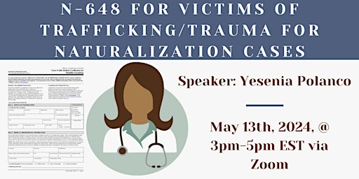 Immagine principale di N-648 for Victims of Trafficking/Trauma for Naturalization Cases 