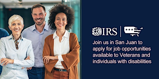 Imagem principal do evento IRS Puerto Rico Hiring Event - Veterans and Individuals with Disabilities