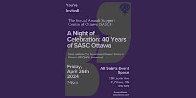 Primaire afbeelding van A Night of Celebration: 40 Years of SASC Ottawa