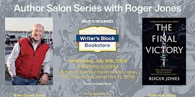 Imagem principal do evento Author Salon Series with Roger Jones