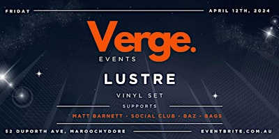 Imagem principal do evento Verge  Presents Lustre | V1