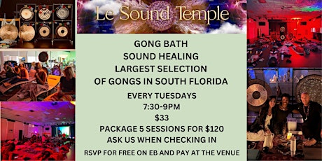 TUESDAYS 7:30pm  Experience Blue Lotus with sound healing.