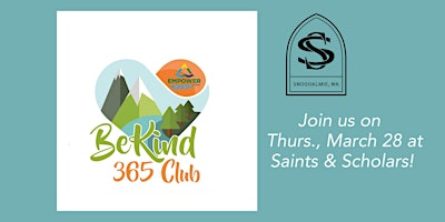 Primaire afbeelding van BeKind 365 Club Celebration at Saints & Scholars