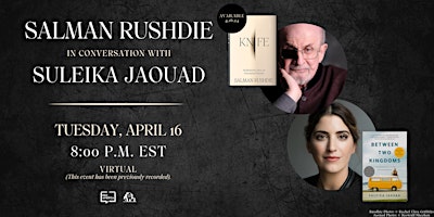 Hauptbild für Virtual Event: Salman Rushdie in conversation with Suleika Jaouad